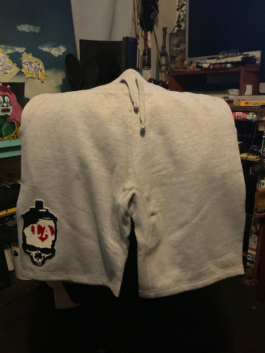 L A love fresh 2 death skull shorts