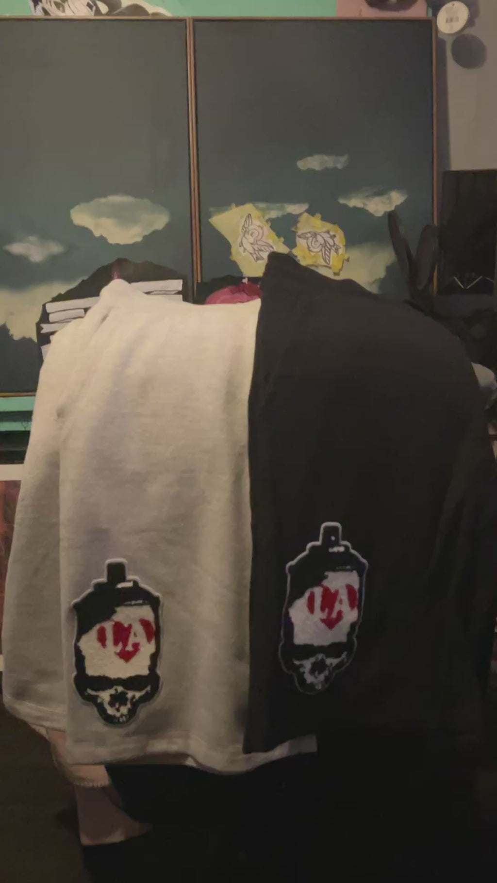 L A love fresh 2 death skull shorts